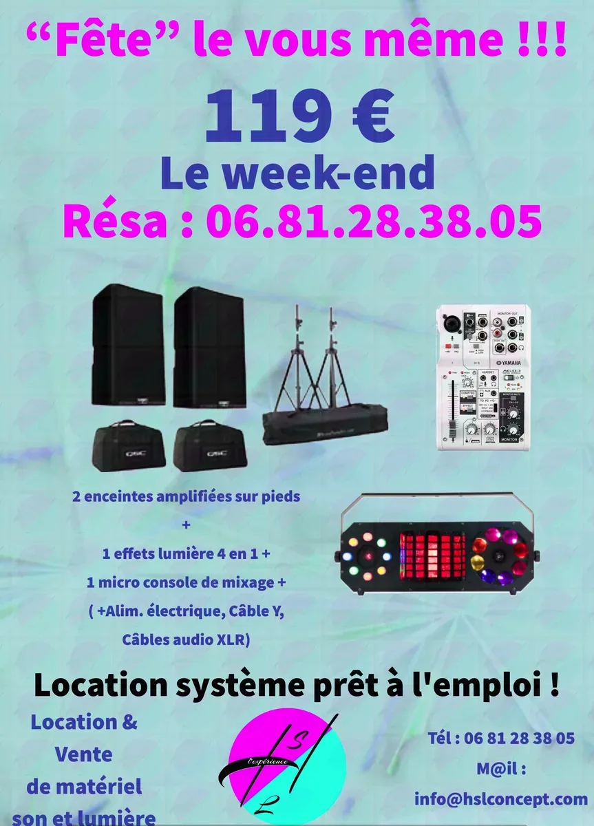 Pack son & lumière sur pieds