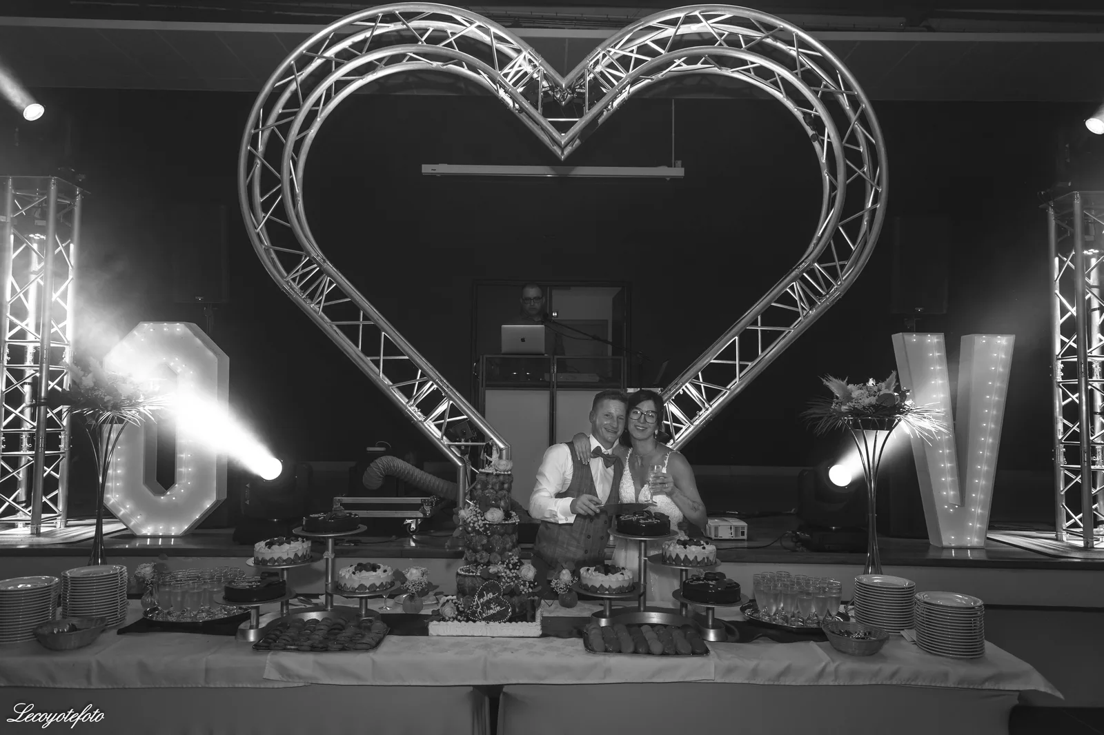 Coeur en Structure sur pied embase lourde